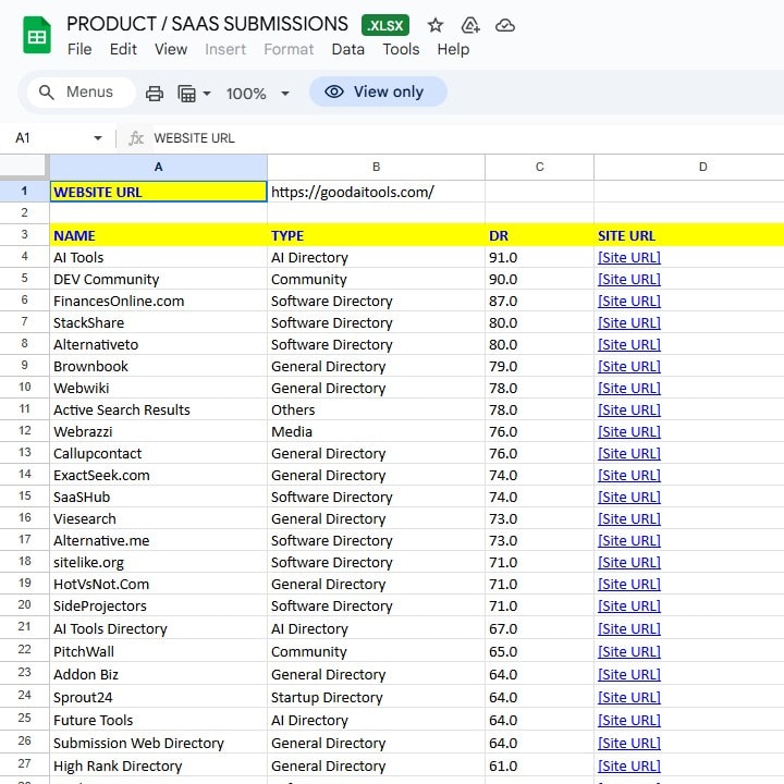 XLSX Report