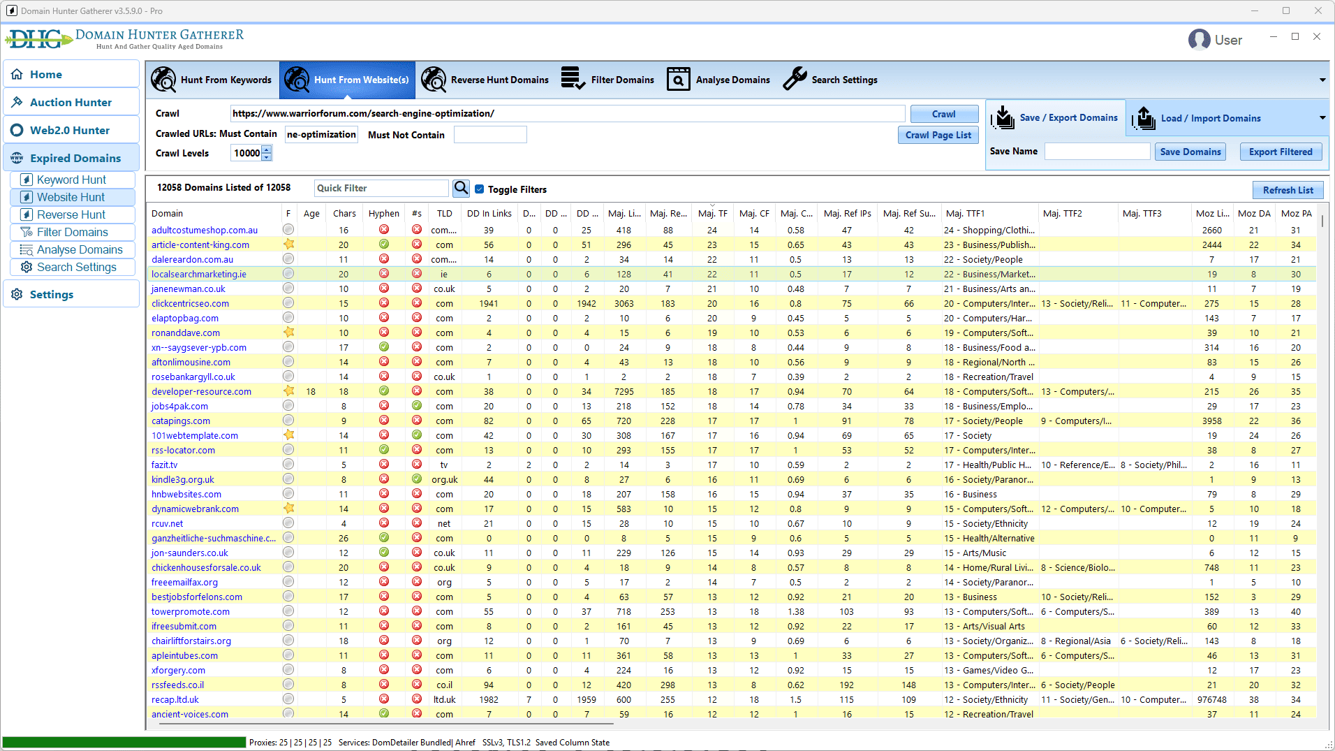 Domain Hunter Gatherer