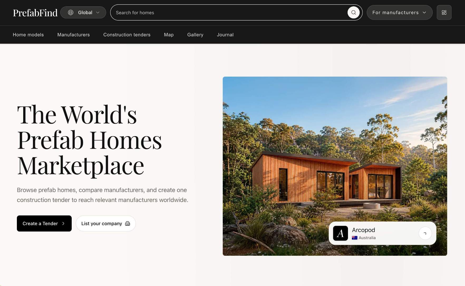Prefabfind screenshot