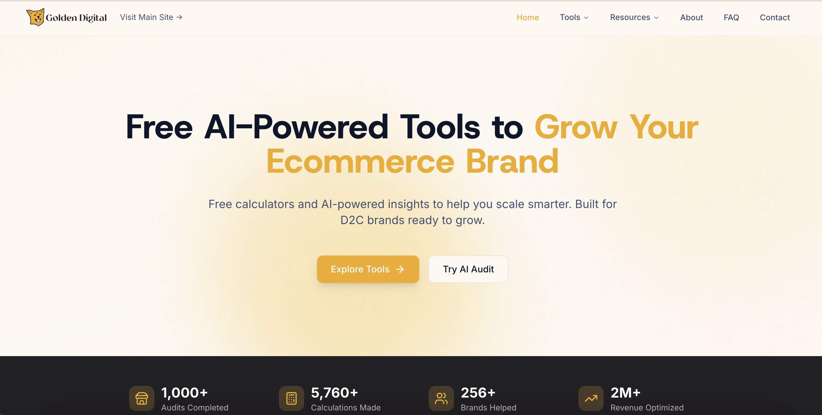 Golden Digital's Free D2C Marketing Tools